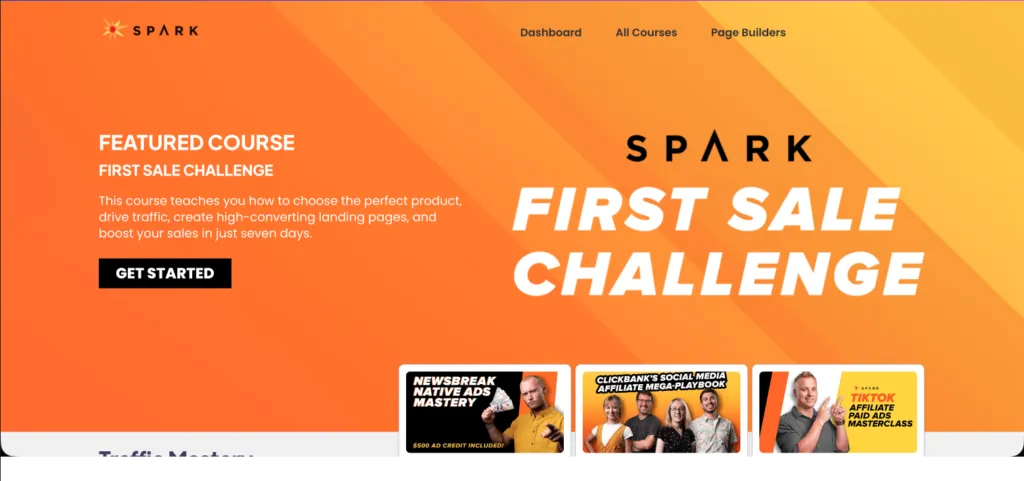 Spark by ClickBank account dashboard 2026