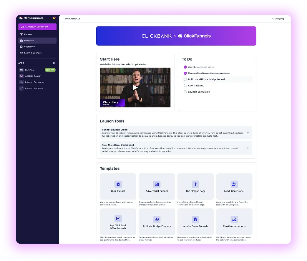 Screenshot of the ClickFunnels Tool