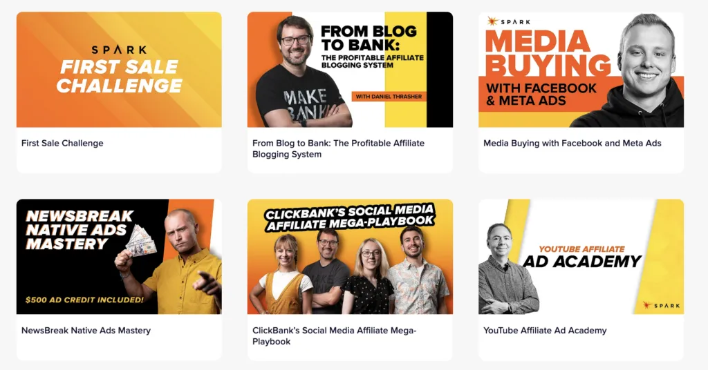Spark affiliate courses